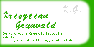 krisztian grunvald business card